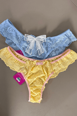 KIT DE CALCINHAS SEMI FIO SABORES COM FRESCOR